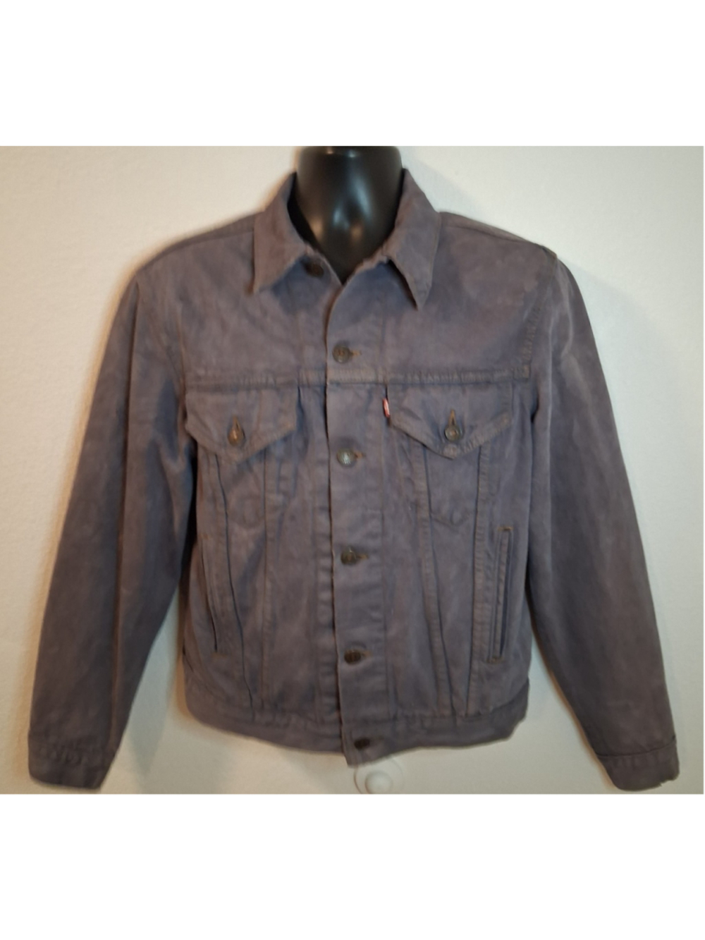 VTG 80s Levi’s Type 3 Trucker Men's Medium Denim Jean Jacket Gray USA 72567